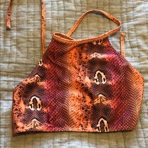 Mika Yoga Wear Lissa Top Desert Snake Print